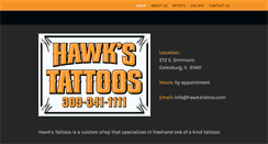 Desktop Screenshot of hawkstattoo.com