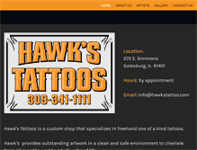 Tablet Screenshot of hawkstattoo.com